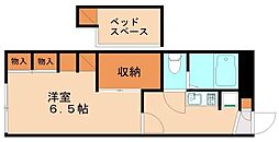 レオパレス陣原 1Kの間取図画像
