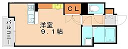 セレスト4 ワンルームの間取図画像