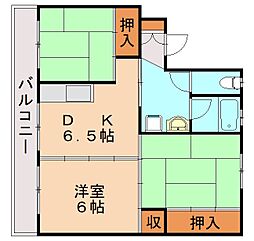 メモリープラザ中間1 3DKの間取図画像