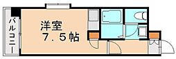 オリエンタル折尾 ワンルームの間取図画像