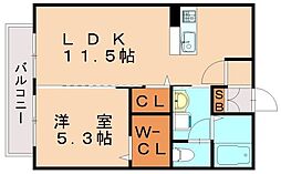センターガーデン 1LDKの間取図画像