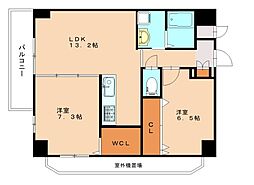 TGボナール浅川台B棟 2LDKの間取図画像