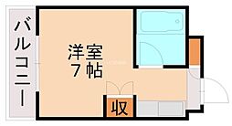 マリンコート ワンルームの間取図画像
