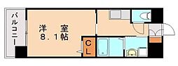 アンフレーシュ 1Kの間取図画像