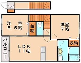 ファミリーヒルズ星ヶ丘I  ｜ 福岡県北九州市八幡西区星ケ丘1丁目（賃貸アパート2LDK・2階・62.31㎡） その2