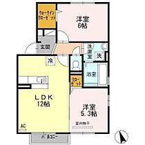 ウィットエブリ  ｜ 福岡県遠賀郡水巻町杁2丁目（賃貸アパート2LDK・1階・53.50㎡） その2