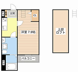 Sautille 1階1Kの間取り