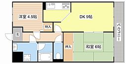 パディ・アイマンション 2DKの間取図画像