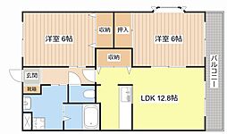 フローリッシュホーム 2階2LDKの間取り