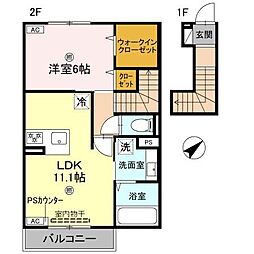 Amulette Nexia Court 1LDKの間取図画像