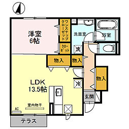 ソシアA 1LDKの間取図画像