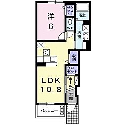 モンテグランデ2 1LDKの間取図画像