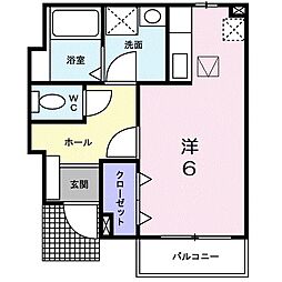ノールヴィラージュ 1Kの間取図画像