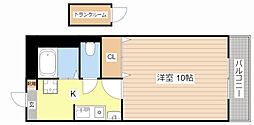 十一屋ブラウンシュガービル 1Kの間取図画像