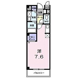 アルカイックリュエル ワンルームの間取図画像