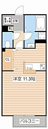 ハイツエイト1 1Kの間取図画像