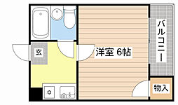コンフォートハウス長浜.1 1Kの間取図画像