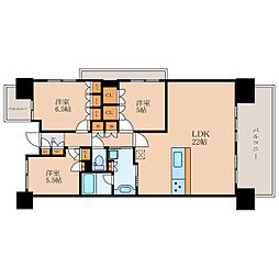 シャリエ守山梅田 3LDKの間取図画像