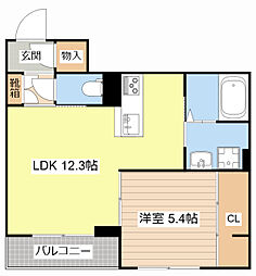 シャーメゾンsai 1LDKの間取図画像