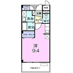 リバーレイクヒルズ ワンルームの間取図画像