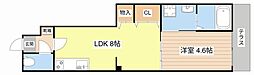 (仮)草津市草津3丁目新築アパート 1LDKの間取図画像