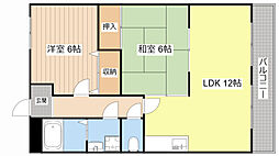 RiverAnneRena 2LDKの間取図画像