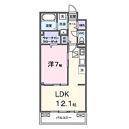 SYS大将軍 1LDKの間取図画像