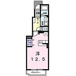 コータ・コートF ワンルームの間取図画像