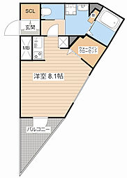 CASA+αOTSUKYO ワンルームの間取図画像