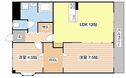 サンクリエート日辨 2LDKの間取図画像