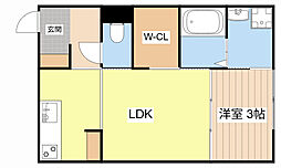 the nook 1LDKの間取図画像