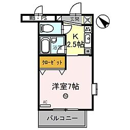 間取図画像 1K