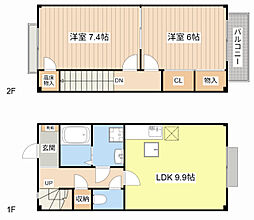 Ｂｅｌｌｅ　Ｓｈｉｎｅ　Ｃ 1階2LDKの間取り