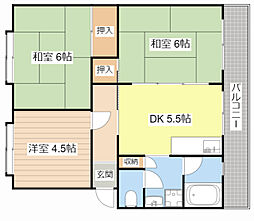 ハイツ堤下 3DKの間取図画像
