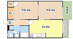 メゾン今村 2DKの間取図画像