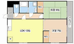 Nasu9 1階2LDKの間取り