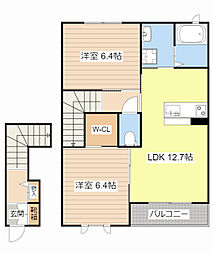 ジョイフルメゾンSK 2LDKの間取図画像