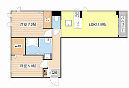 Grand Hearths 5 2LDKの間取図画像