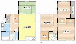 八幡東町Y様邸貸家 1階4LDKの間取り