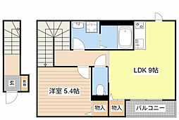 Ｉｍｐｅｒｉａｌ　ｈｏｕｓｅ 2階1LDKの間取り