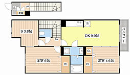 Jardin de Tournesol 2階2SDKの間取り