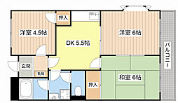 TwinAvenueA棟 3DKの間取図画像