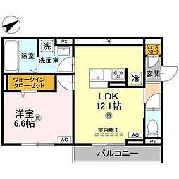 アルタ若竹ビュー 1LDKの間取図画像
