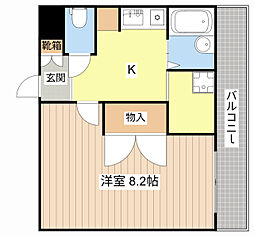 エスパシオ 1Kの間取図画像