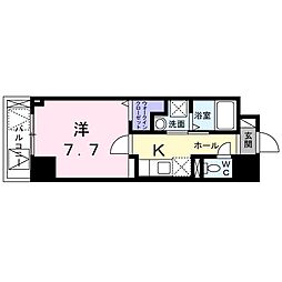 AZレジデンス草津本陣 1Kの間取図画像