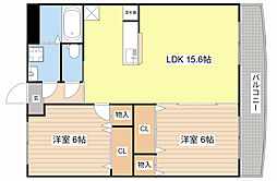 ブレイン安曇川 2LDKの間取図画像
