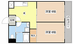 バローゼ7 2DKの間取図画像