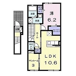 グランルージュ 1LDKの間取図画像