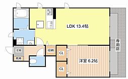 シャーメゾンロワジール 1LDKの間取図画像