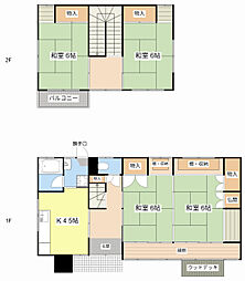 口分田町Ｋ邸貸家 1階4DKの間取り